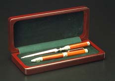 Rosewood and Pewter Pen and Letter Opener Set - BUSINESS GIFTS, CORPORATE GIFTS, EXECUTIVE GIFTS